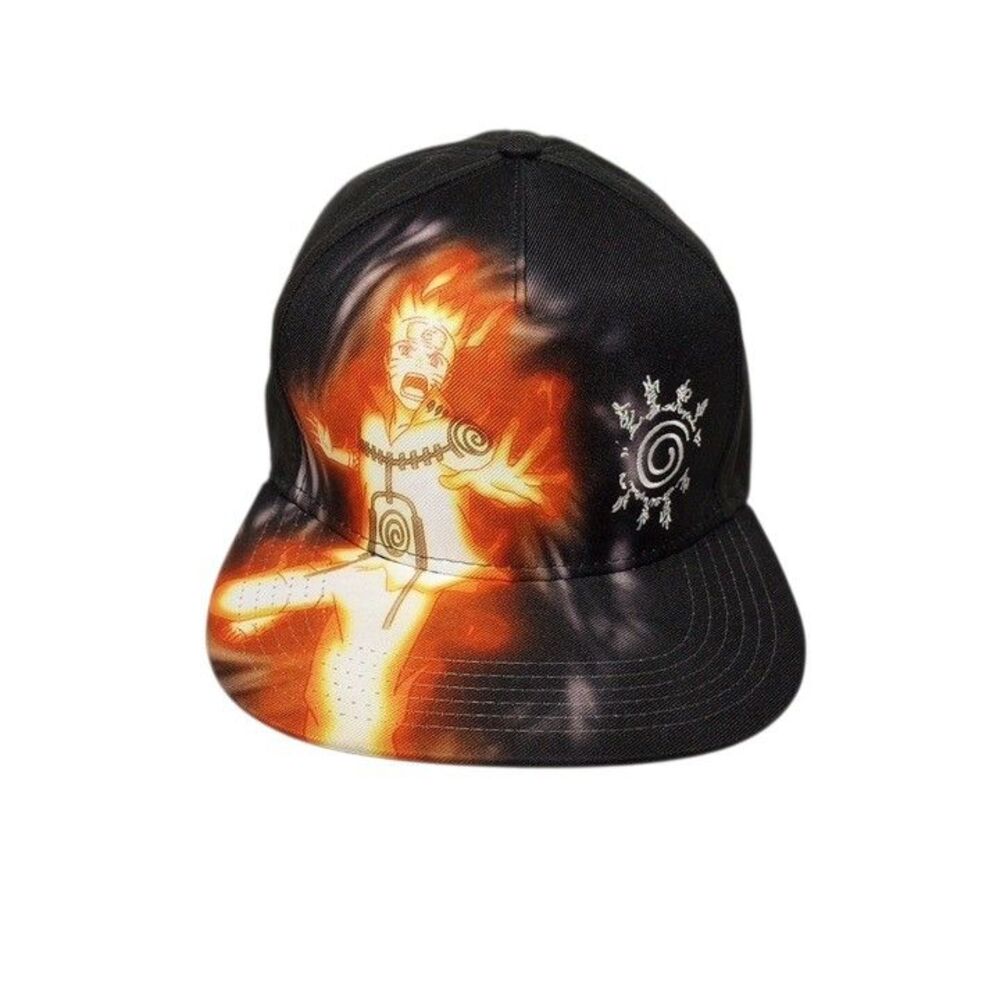 Naruto Shippuden Hat One Size Fits Most Nine Tails Form Black‎ Snapback
